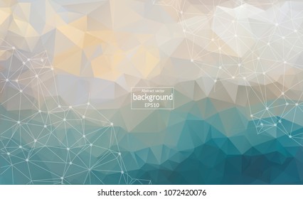 Geometric graphic background molecule and communication. Connected lines with dots. Minimalism chaotic illustration background. Concept of the science, chemistry, biology, medicine, technology.
