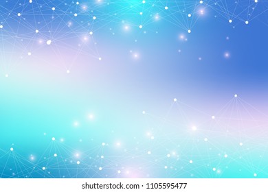 Geometric graphic background molecule and communication. Big data complex with compounds. Perspective backdrop. Minimal array Big data. Digital data visualization. Scientific vector illustration