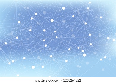 Geometric graphic background molecule and communication. Big data complex with compounds. Perspective backdrop. Minimal array. Digital data visualization. Scientific cybernetic vector illustration