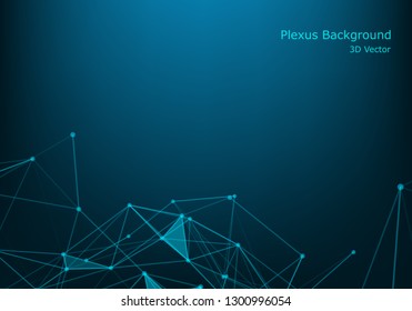 Geometric graphic background molecule and communication. Connected lines with dots. Minimalism chaotic illustration background. Concept of the science, chemistry, biology, medicine, technology.