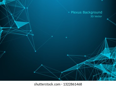 Geometric graphic background molecule and communication. Big data complex with compounds. Lines plexus, minimal array. Digital data visualization. Scientific cybernetic vector illustration