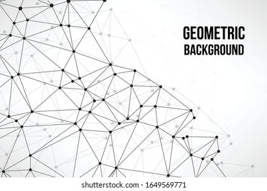 Geometric graphic background molecule and communication. Big data complex with compounds.