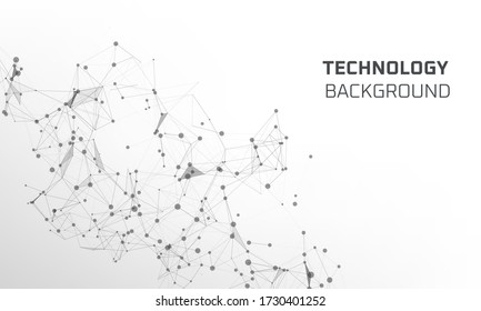 Geometric graphic background molecule and communication. Big data complex with connections. Digital data visualization. Scientific vector illustration