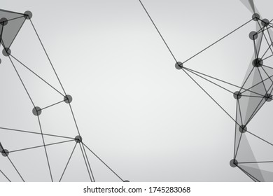 Geometric graphic background molecule and communication. Minimalism chaotic illustration. Concept of the science, chemistry, biology, medicine. Background Technology connecting dots and line.