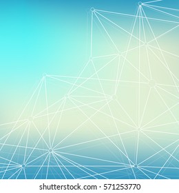 Geometric graphic background molecule and communication. Big data complex with compounds. Lines plexus, minimal array. Digital data visualization. Scientific cybernetic vector illustration