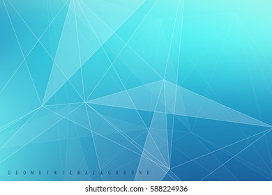Geometric graphic background molecule and communication. Big data complex with compounds. Lines plexus, minimal array. Digital data visualization. Scientific cybernetic vector illustration