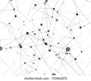 Geometric graphic background molecule and communication. Big data complex with compounds. Perspective backdrop. Digital data visualization. Scientific cybernetic vector illustration.