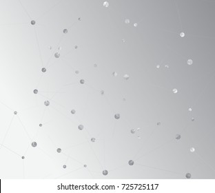 Geometric graphic background molecule and communication. Big data complex with compounds. Perspective backdrop. Digital data visualization. Scientific cybernetic vector illustration.