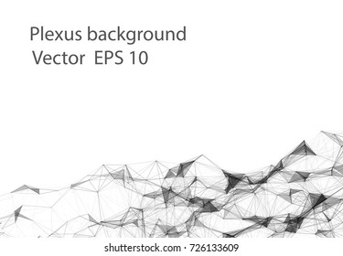 Geometric graphic background molecule and communication. Big data complex with compounds. Lines plexus, minimal array. Digital data visualization. Scientific cybernetic illustration.