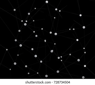 Geometric graphic background molecule and communication. Big data complex with compounds. Perspective backdrop. Digital data visualization. Scientific cybernetic vector illustration.