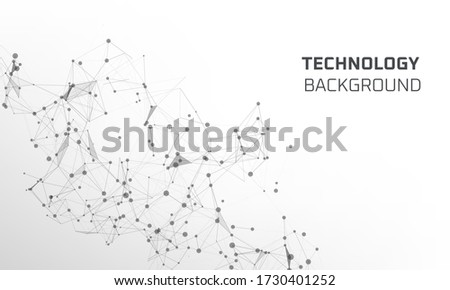 Geometric graphic background molecule and communication. Big data complex with connections. Digital data visualization. Scientific vector illustration
