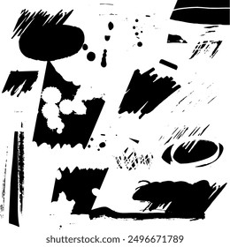 Geometric graphic brush line pattern writing slogan avesome black yellow color background abstract texture art design 