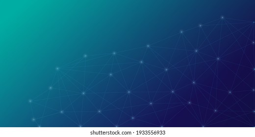 Geometric Graphic Connection Background. Lines Dots Vector Illustration. Futuristic Digital Network Concept
