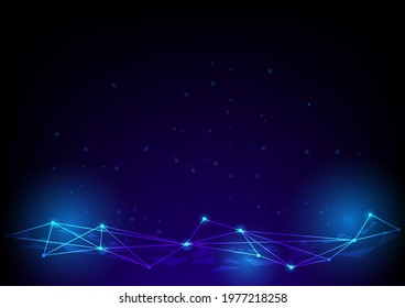 Geometric Graphic Connection Background. Lines Dots Vector illustration. Futuristic Digital Network Concept.