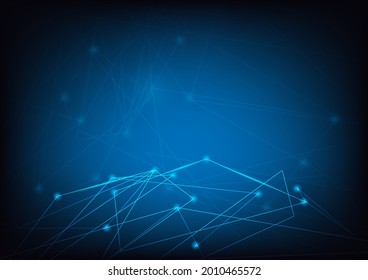 Fondo de conexión gráfica geométrica. Ilustración del vector de puntos de línea. Concepto Futurista de Red Digital.