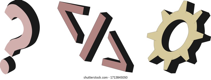 geometric graphic design Elements.isolated on white.vector