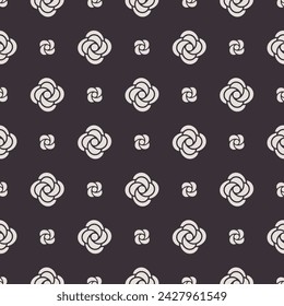 Geometric graphic design pattern. Rose flower element with spiral element. Modern linear design print.