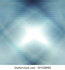 Geometric graphic design print, vector polygonal luminous square pattern.