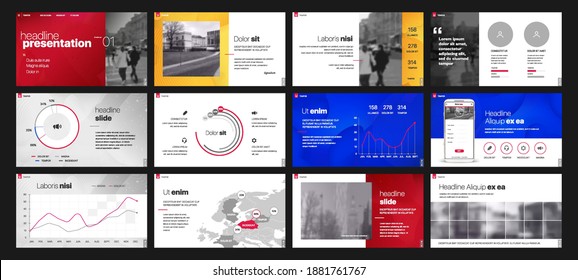 Präsentation des Vorschlags für ein geometrisches Grafikdesign. Infografik-Slide-Vorlage. Zur Verwendung in Präsentationen, Flyer und Broschüren, SEO, Marketing, Webinar Landing Page Template, Website Design, Banner.