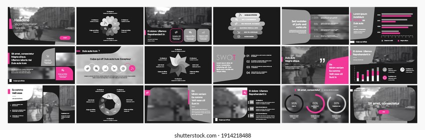 Geometric Graphic Design Project Proposal Presentation. Infographic Slide Template. For use in Presentation, Flyer and Leaflet, SEO, Marketing, Webinar Landing Page Template, Website Design, Banner.