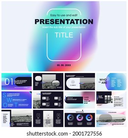 Presentación de propuesta de proyecto de diseño gráfico geométrico. Plantilla de diapositiva Infográfica. Para uso en Presentación, Volante y Folleto, SEO, Marketing, Plantilla de Página de Aterrizaje de Seminarios, Diseño de Sitios Web, Banner.