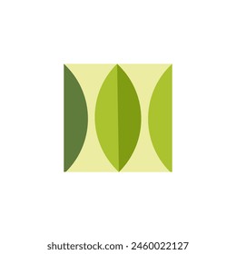 geometric graphic and green pattern 