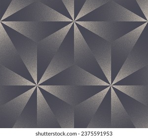 Geometric Graphic Luxury Seamless Pattern Trend Vector Dot Work Abstract Background. 3D Effect Triangular Abstraction Textile Design For Cloth Repetitive Wallpaper. Half Tone Endless Art Illustration