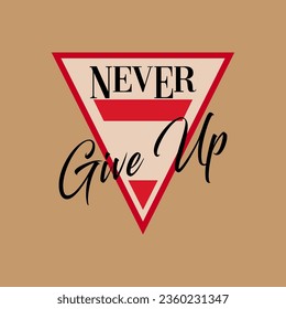 geometric graphic t-shirt never give up slogan design font writing patten women leopard fashion design abstract background texture fabric