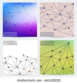 Geometric graphic. Vector background of triangles, for your business ideas. Minimalism chaotic illustration background. Concept of the science, chemistry, biology, medicine, technology.
