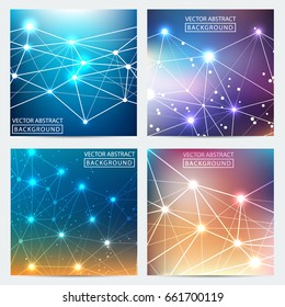 Geometric graphic. Vector background of triangles, for your business ideas. Minimalism chaotic illustration background. Concept of the science, chemistry, biology, medicine, technology.