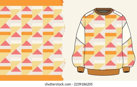Geometric graphics for clothes. For t-shirt or other uses pattern. triangle Geometric modern design composition template for print t shirt fashion clothing poster.