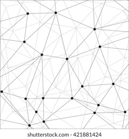 Geometric gray background molecule and communication  for your design. Vector illustration.