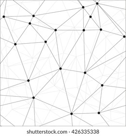 Geometric gray background molecule and communication for your design. Vector illustration.