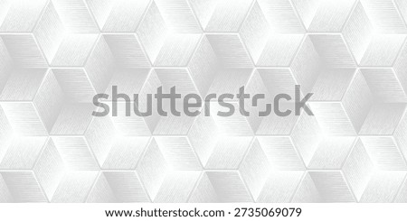 Geometric Gray Cube Pattern Background For Modern Design, Abstract Texture, And Wall Art eps10