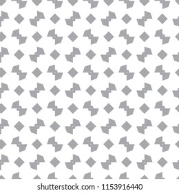 Geometric gray ornamental vector pattern. Seamless design.