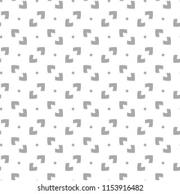 Geometric gray ornamental vector pattern. Seamless design.