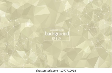 Geometric gray Polygonal background molecule and communication. Connected lines with dots. Minimalism background. Concept of the science, chemistry, biology, medicine, technology.