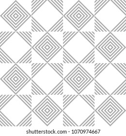 Geometric gray and white abstract seamless pattern. Background for wallpapers, textile