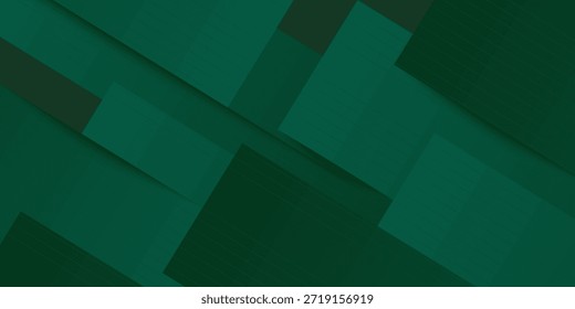 Fondo abstracto verde geométrico. Composición dinámica de la forma. Diseño de fondo fresco para el cartel.