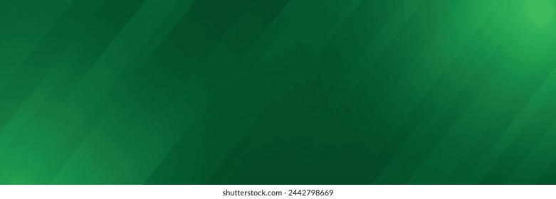 Geometric Green Background with Diagonal Stripes and Gradients. Vector Minimalist Backdrop for Irish St. Patrick Day