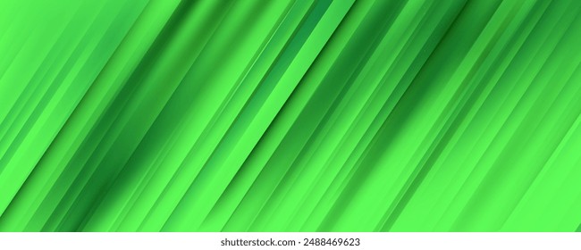 Geometric Green Background with Diagonal Stripes and Gradients.
