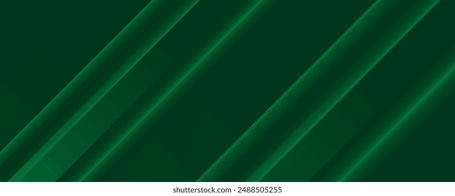Geometric Green Background with Diagonal Stripes and Gradients.
