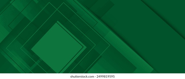 Geometric Green Background with Diagonal Stripes and Gradients. Vector Minimalist Backdrop for Traditional Irish St.