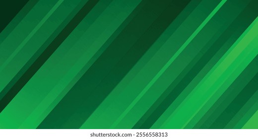 Geometric Green Background with Diagonal Stripes and Gradients. Vector Minimalist Backdrop for Traditional Irish St.	
