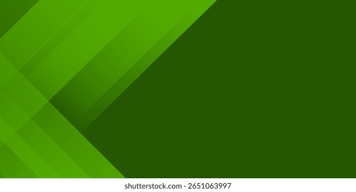 Geometric Green Background with Diagonal Stripes and Gradients. Vector Minimalist Backdrop for Irish St. Patrick Day