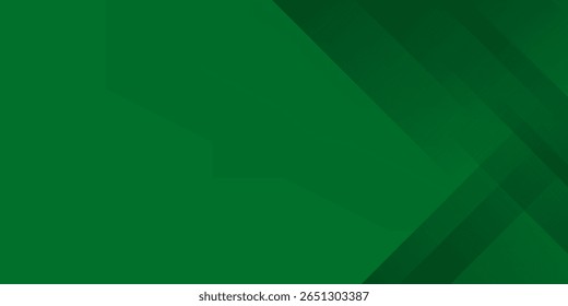 Geometric Green Background with Diagonal Stripes and Gradients. Vector Minimalist Backdrop for Irish St. Patrick Day