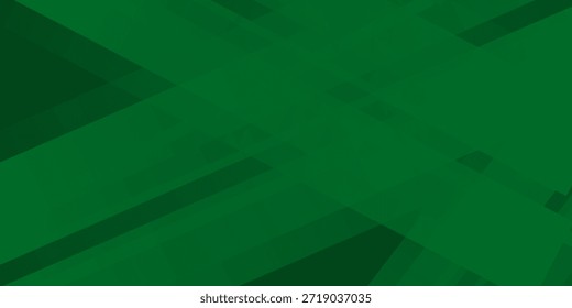 Geometric Green Background with Diagonal Stripes and Gradients. Vector Minimalist Backdrop for Irish St. Patrick Day