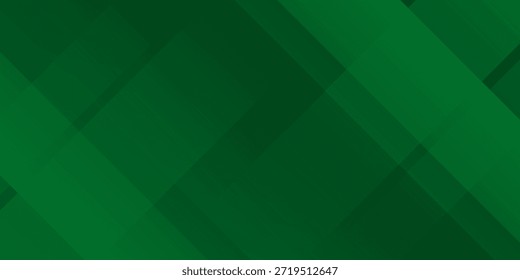 Fondo verde geométrico con rayas diagonales y Gradientes. Telón de fondo minimalista de Vector para el Día de San Patricio irlandés