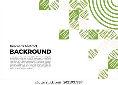 Geometric green background with squares | vector illustration