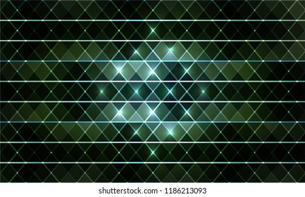 Geometric, green christmas background. Vector triangular illustration. 